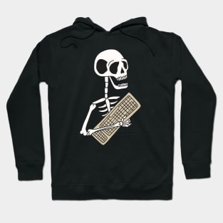 Funny Skeleton with Keyboard Hoodie